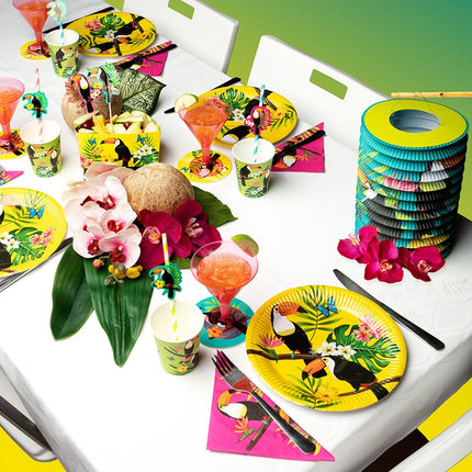 Borden Toekan Papier 23cm 10st van Boland koop je bij Partywinkel