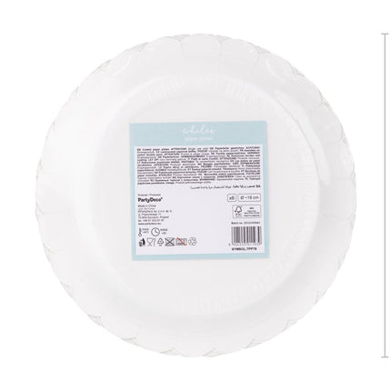 Borden Walvis 18cm 6st van Partydeco koop je bij Partywinkel