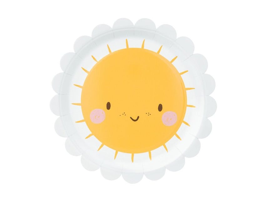 Borden Zon 18cm 6st van Partydeco koop je bij Partywinkel