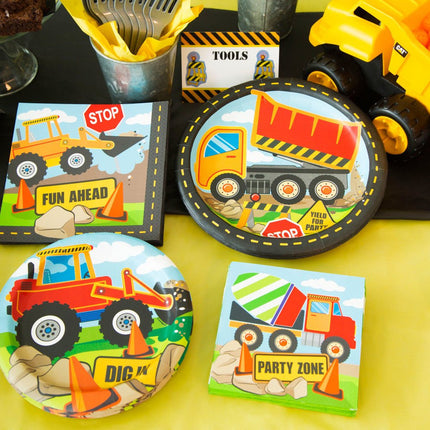 Bouw Borden 23cm 8st van Unique koop je bij Partywinkel