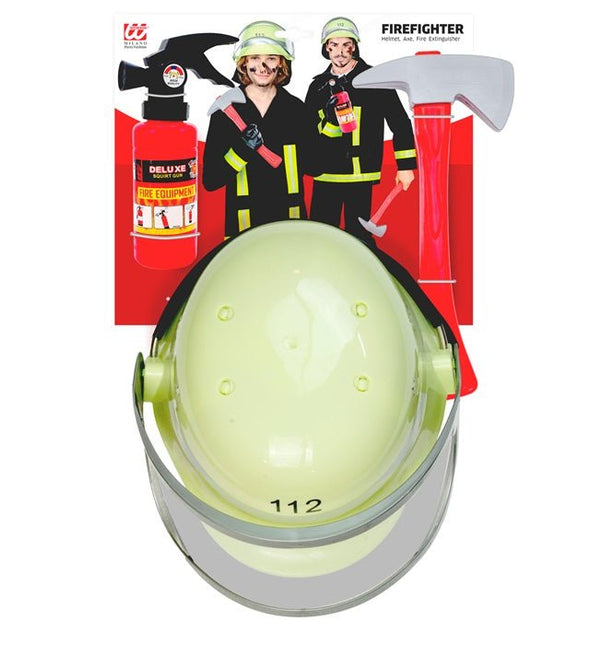 Brandweer Set Groen Helm van Widmann koop je bij Partywinkel