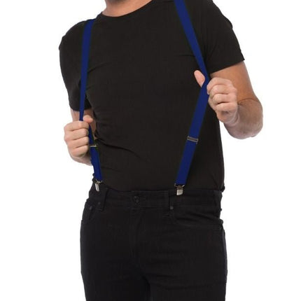 Bretels Blauw 3cm van Partychimp koop je bij Partywinkel