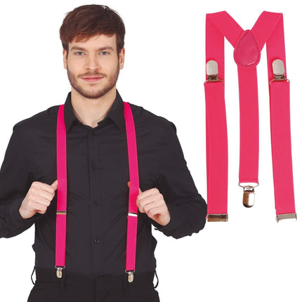 Bretels Neon Fuschia van Fiestas Guirca koop je bij Partywinkel