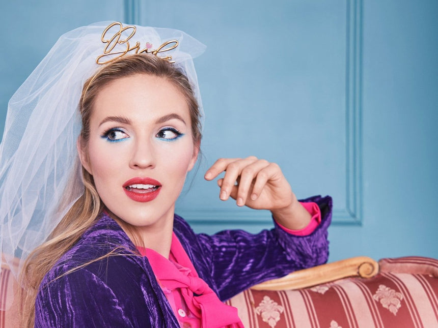 Bride Haarband Goud van Partydeco koop je bij Partywinkel