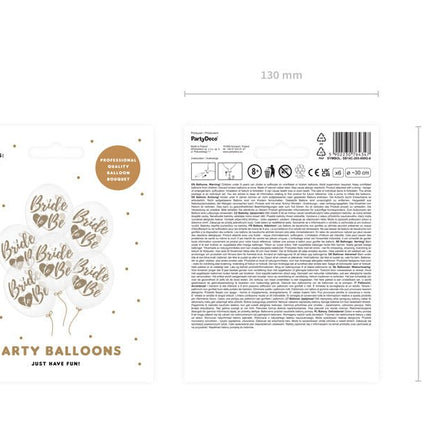 Bride To Be Ballonnen 30cm 6st van Partydeco koop je bij Partywinkel