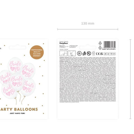 Bride To Be Ballonnen Roze 30cm 6st van Partydeco koop je bij Partywinkel