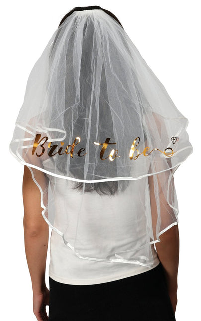 Bride To Be Sluier 70cm van Fiestas Guirca koop je bij Partywinkel