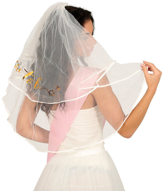 Bride To Be Sluier 70cm van Fiestas Guirca koop je bij Partywinkel