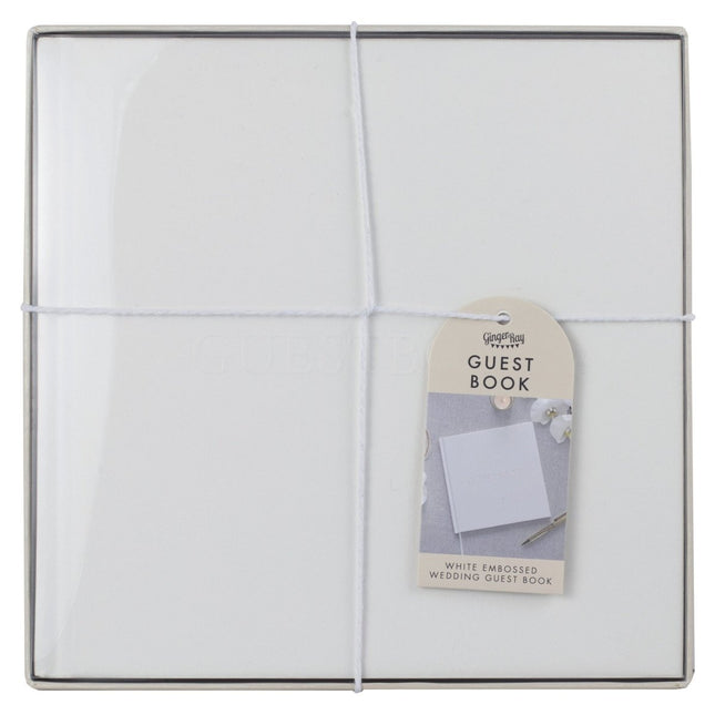 Bruiloft Gastenboek Wit van Ginger Ray koop je bij Partywinkel