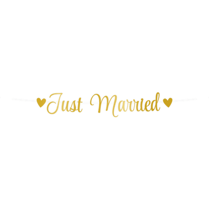 Bruiloft Letterslinger Just Marries 2,5m - Partywinkel - 8716764238710