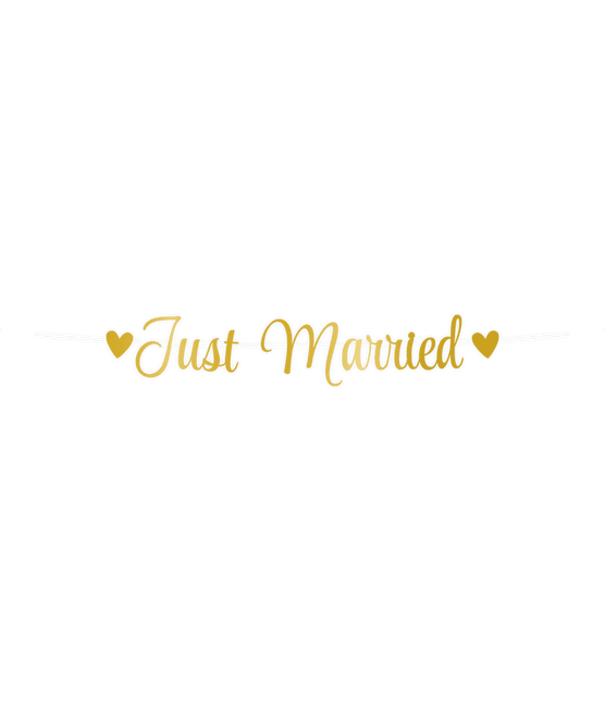 Bruiloft Letterslinger Just Marries 2,5m - Partywinkel - 8716764238710