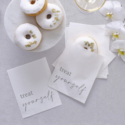 Bruiloft Uitdeelzakjes Treat Yourself Papier 17cm 20st van Ginger Ray koop je bij Partywinkel