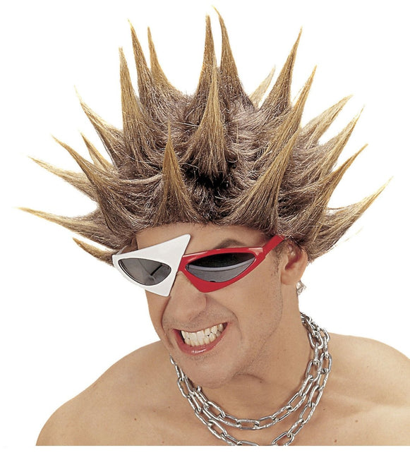 Bruine Blonde Pruik Punk van Widmann koop je bij Partywinkel
