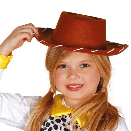 Bruine Cowboyhoed Kind van Fiestas Guirca koop je bij Partywinkel