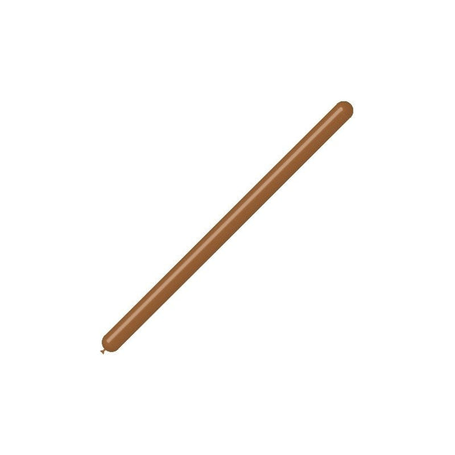 Bruine Modelleerballonnen 5cm 150cm 50st van Balloonia koop je bij Partywinkel