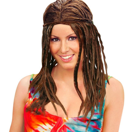 Bruine Pruik Dreadlocks van Widmann koop je bij Partywinkel