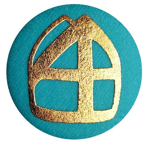 Button Met Mijter Blauw van Haza Witbaard koop je bij Partywinkel