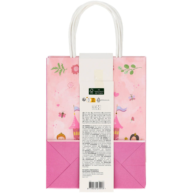 Sacs de fête pour princesses 27cm 6pcs