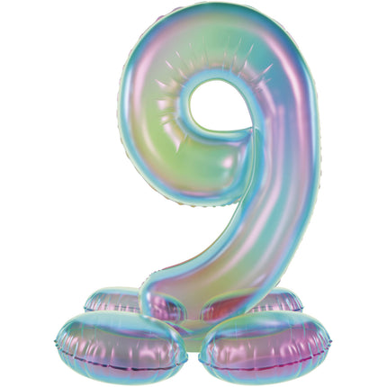 9 Year Figure Balloon Standard Holographic Empty 72cm