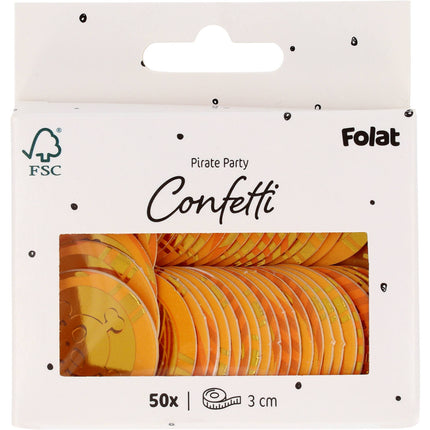 Pièces de monnaie confettis dorées 50 pièces