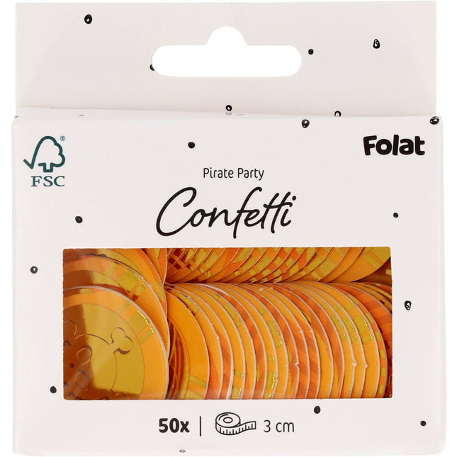 Pièces de monnaie confettis dorées 50 pièces