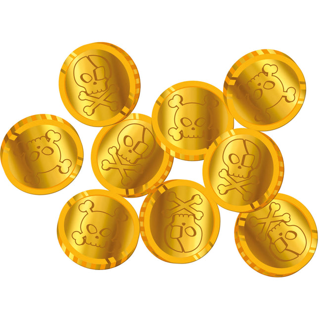 Pièces de monnaie confettis dorées 50 pièces