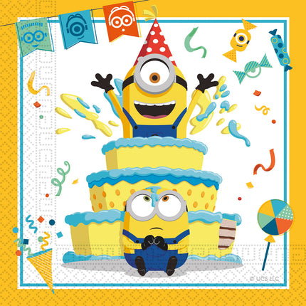 Minions : L'ascension de Gru Fsc Serviettes en papier à deux plis 33X33Cm 20pcs