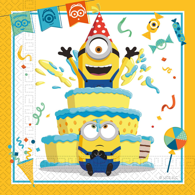 Minions : L'ascension de Gru Fsc Serviettes en papier à deux plis 33X33Cm 20pcs
