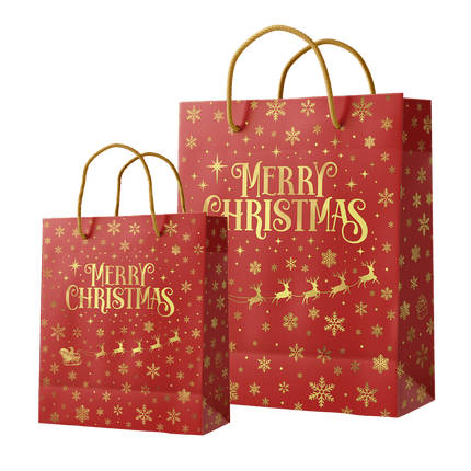 Cadeautas L - Merry Christmas Rood van Paper Dreams koop je bij Partywinkel