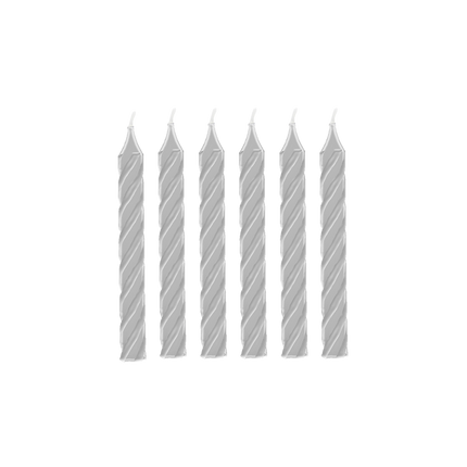 Bougies argentées 12.5cm