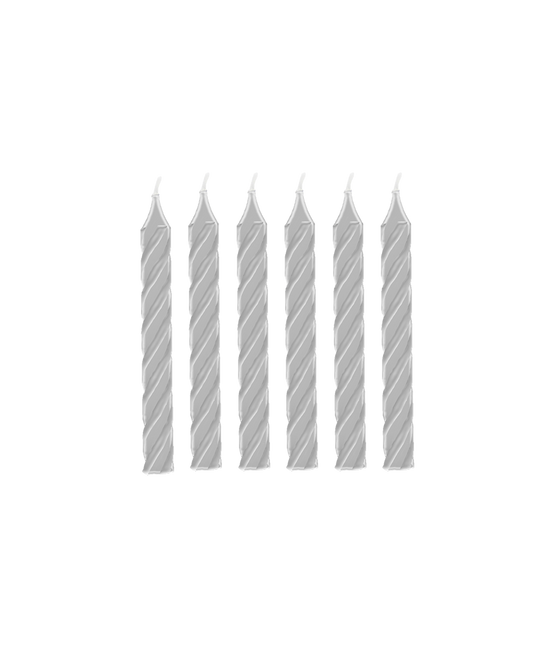 Bougies argentées 12.5cm