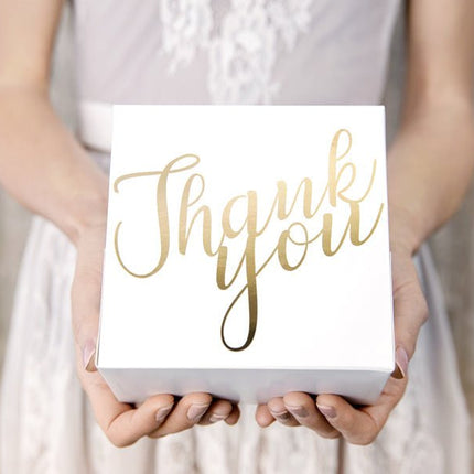 Cakedoosjes Thank You 14cm 10st van Partydeco koop je bij Partywinkel