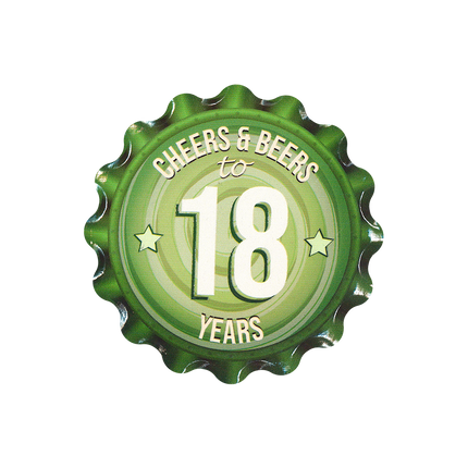 Sous-verres 18 ans Vert 11cm
