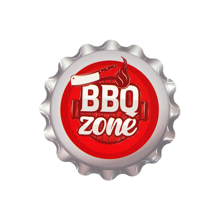 Sous-verres rouges et blancs Bbq Zone 11cm