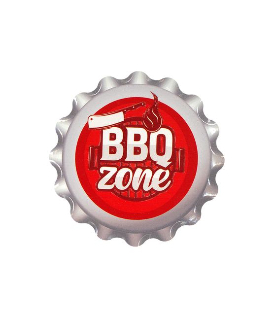 Sous-verres rouges et blancs Bbq Zone 11cm