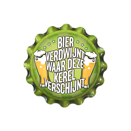 Sous-verre vert La bière disparaît 11cm