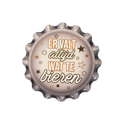Sous-verres beige blanc Il y a toujours quelque chose à boire 11cm