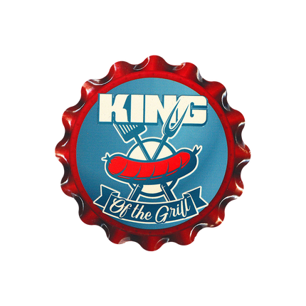 Sous-verres bleus King Of The Grill 11cm
