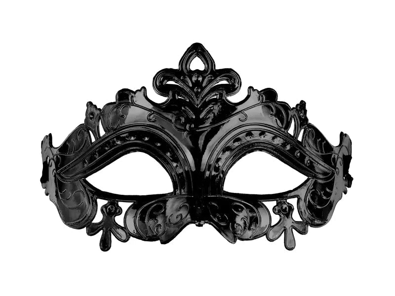 Carnival mask, 17x9 cm, black van Partydeco koop je bij Partywinkel