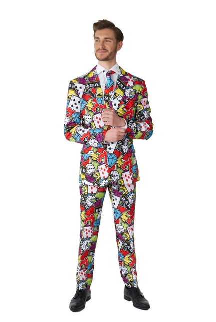 Casino Speelkaarten Icons Pak Heren Suitmeister van Suitmeister koop je bij Partywinkel