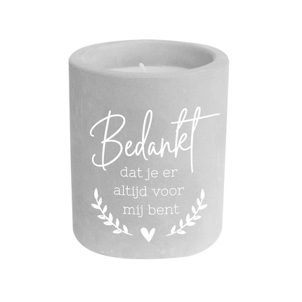 Bougie en ciment - Merci