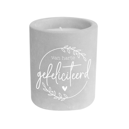 Bougie de ciment de félicitations Gris 8cm