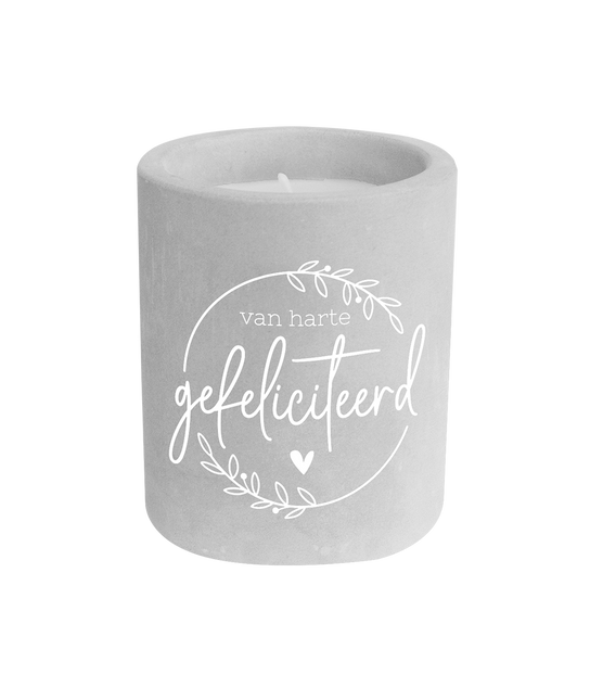 Bougie de ciment de félicitations Gris 8cm