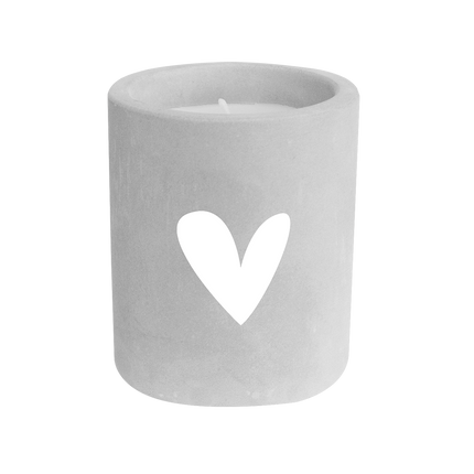 Coeur de bougie en ciment gris 8cm
