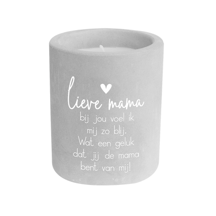 Bougie en ciment gris momie 8cm