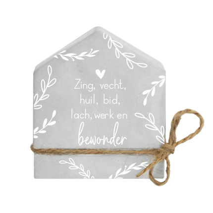 Maison en ciment gris Zing, combat 8cm
