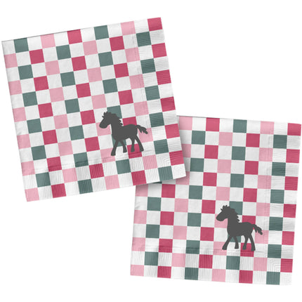 Serviettes de table cheval 33cm 20pcs