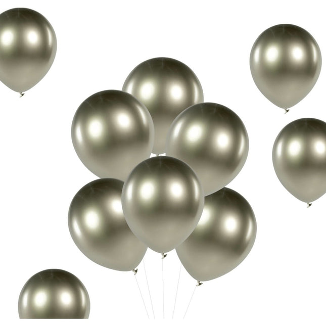 Champagne Gouden Ballonnen Chroom 33cm 50st van Folat koop je bij Partywinkel
