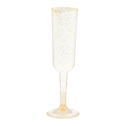 Champagneglazen Goud 4st van Unique koop je bij Partywinkel