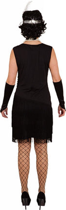 Charleston Jurk – Zwart van Orlob koop je bij Partywinkel